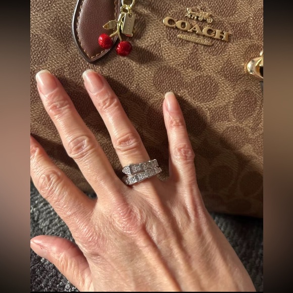 Serpenti Silver Crystal Adjustable Ring - Picture 8 of 12